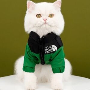 Color Matching (For Cats Or Dogs Big Dog Cotton-Padded Coat -Green and Black NEW
